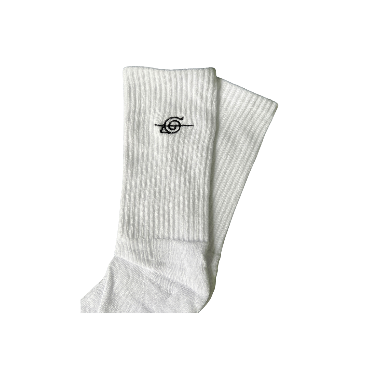 Hidden Leaf Embroidered Sock